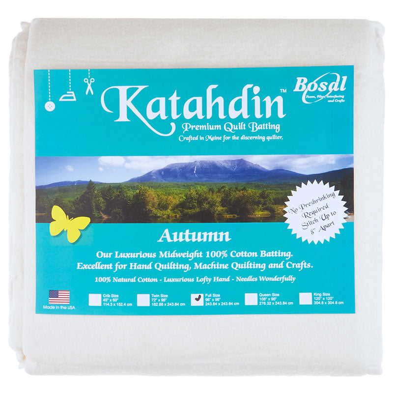 Premium 100% Organic Katahdin Cotton Quilt Batting wadding Bosal 96 X .5m 