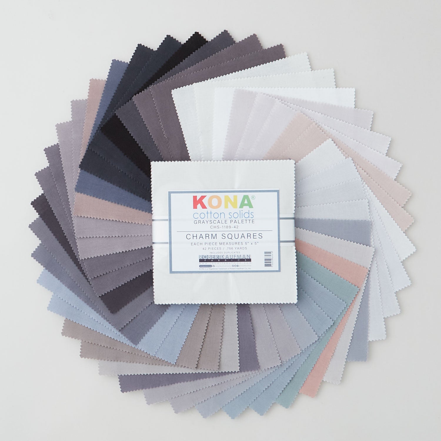 Kona Cotton - Radiant Rainbow Charm Pack