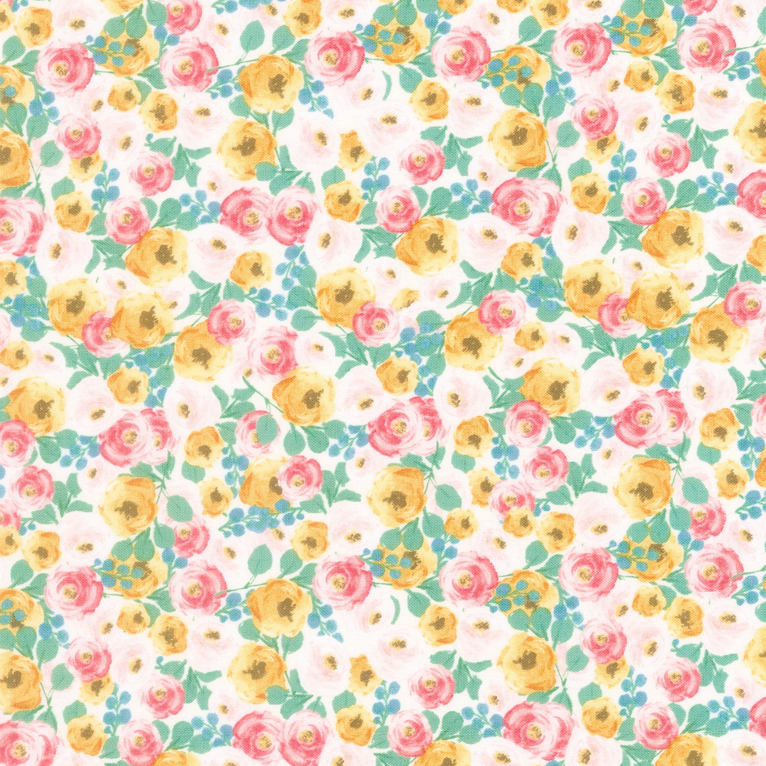 Floret - Tonal Floral Red Yardage