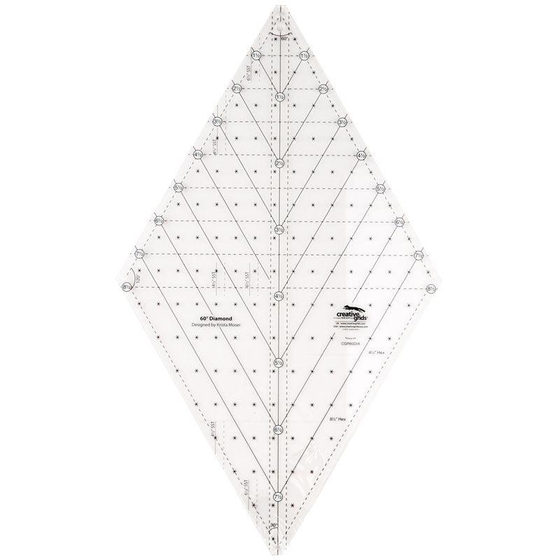 Creative Grids 45 Degree Diamond Dimensions Quilt Ruler – Leabu Sewing  Center