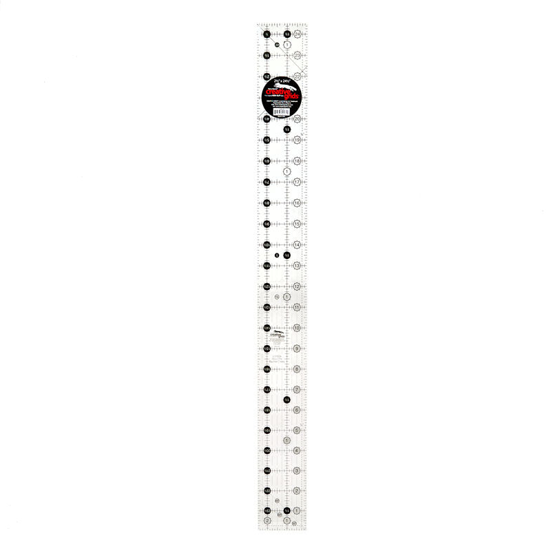 Creative Grids 6.5 x 12.5 Left Handed Quilt Ruler at Ollie Fabrics