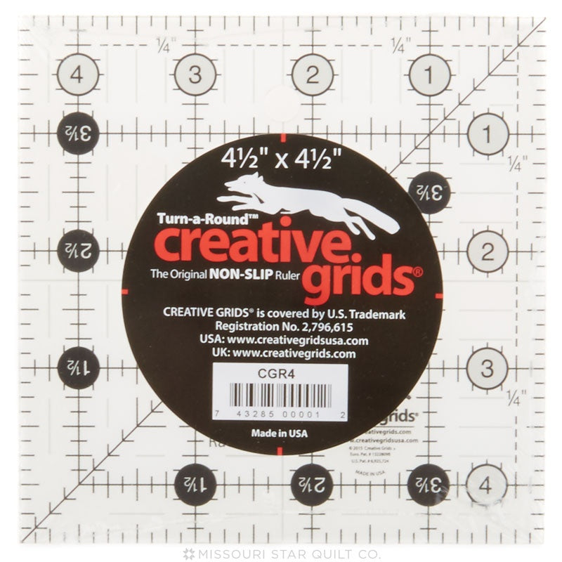 Creative Grids Quilt Ruler 4.5″ Square by Rachel Cross - Creative