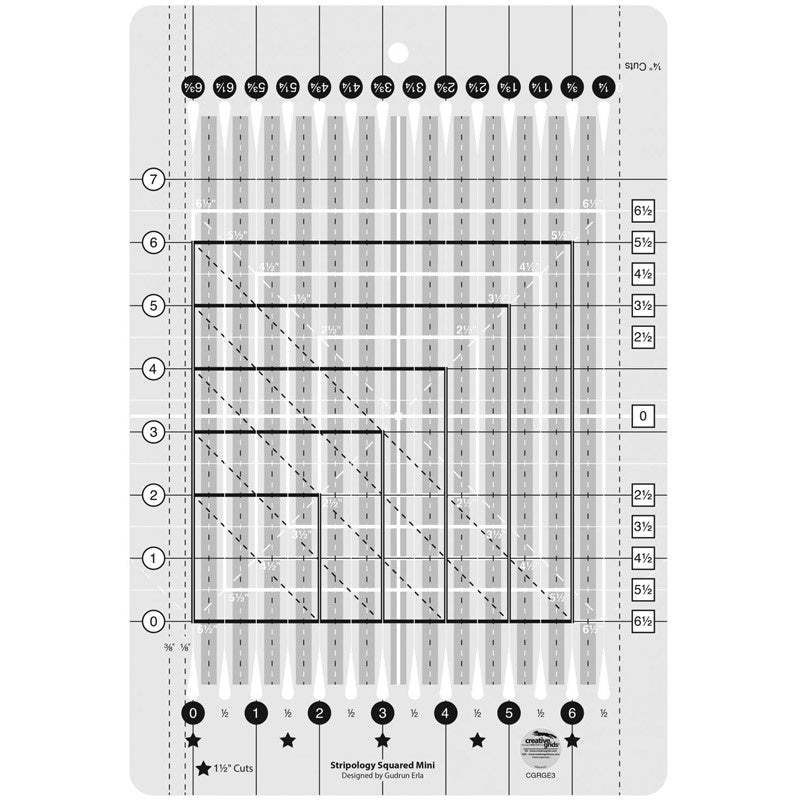 Creative Grids 60 Degree Diamond MINI Ruler