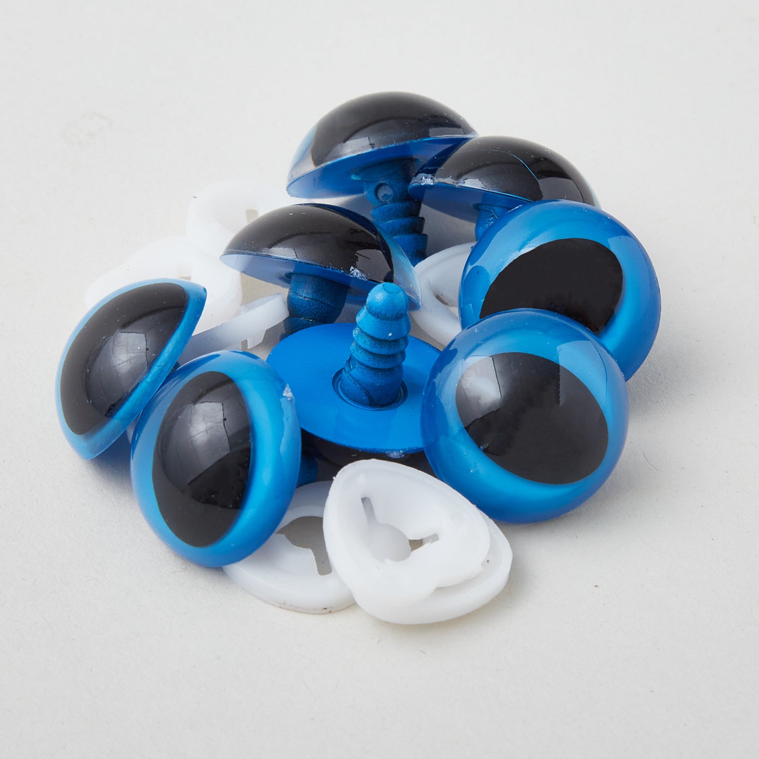 1 Pair 12mm/15mm/18mm/21mm Metallic Blue Tiger Hand Painted Plastic eyes, Safety  eyes, Animal