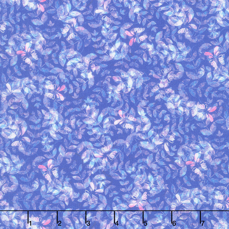 Venice from Robert Kaufman - 1/2 Yard Jewel Multi Floral - Modern Blue and  Purple Flowers