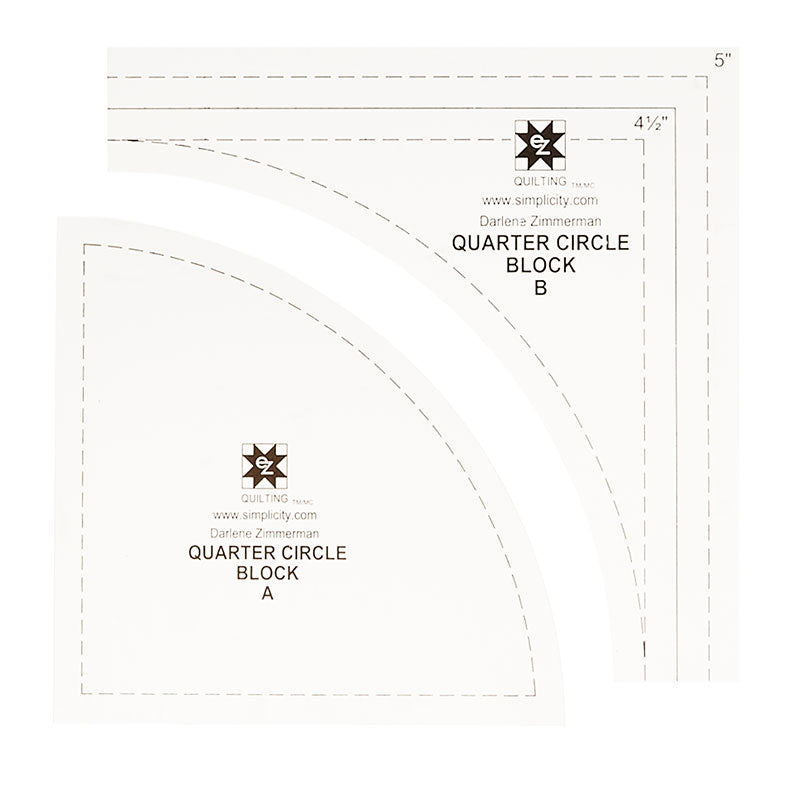 Dresden Plate Curved Quilting Templates with 1/4 Seam Allowance - 16  Block - 2 Piece Acrylic Template Set