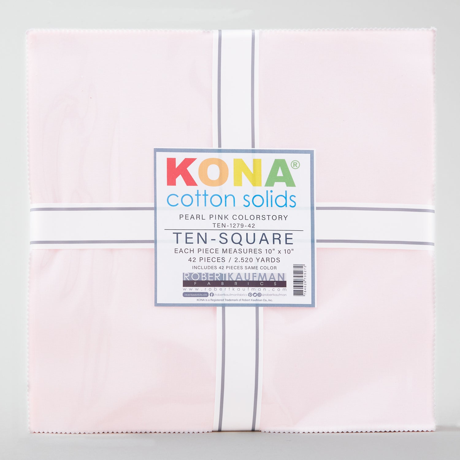 Kaufman Kona Pre-Cuts 42 Piece 10 Squares Layer Cake 144 42