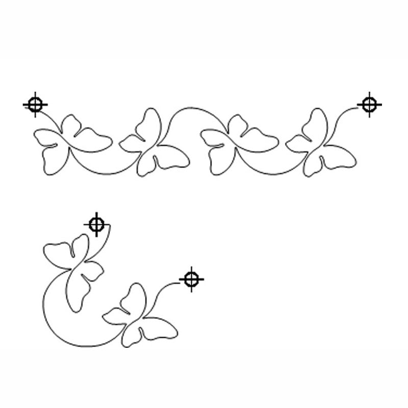 Full Line Stencil - Score of Four Motif Stencil Continuous Line Template  for Free Motion Quilting Domestic Machine Quilting Hand Quilting Long-Arm  Quilting (30692)
