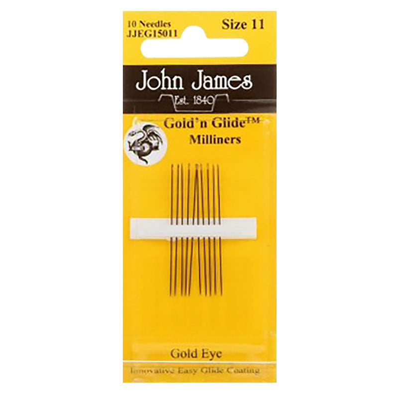 John James Goldn Glide™ Milliners Straw Size 11
