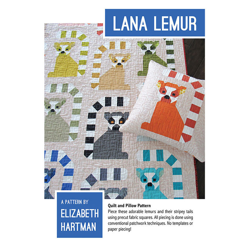 Lana Lemur by Elizabeth Hartman with Adventure Fabrics Quilt Kit
