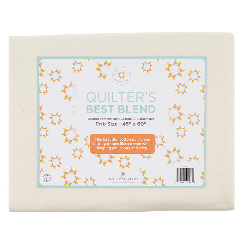 Missouri Star Quilter’s Best Blend Crib Batting in White/Off White Cotton/Poly | Missouri Star Quilt Co.