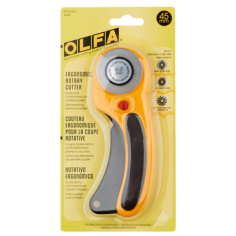 Olfa Ergonomic Rotary Cutter 45mm - Picking Daisies