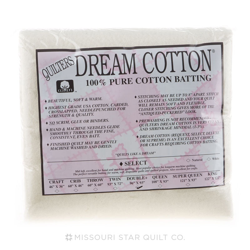 Quilter's Dream Natural Cotton Deluxe Batting (122in x 120in) King