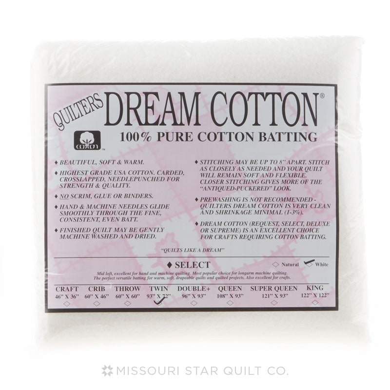 Cotton Batting - Throw Size – Threaded Lines