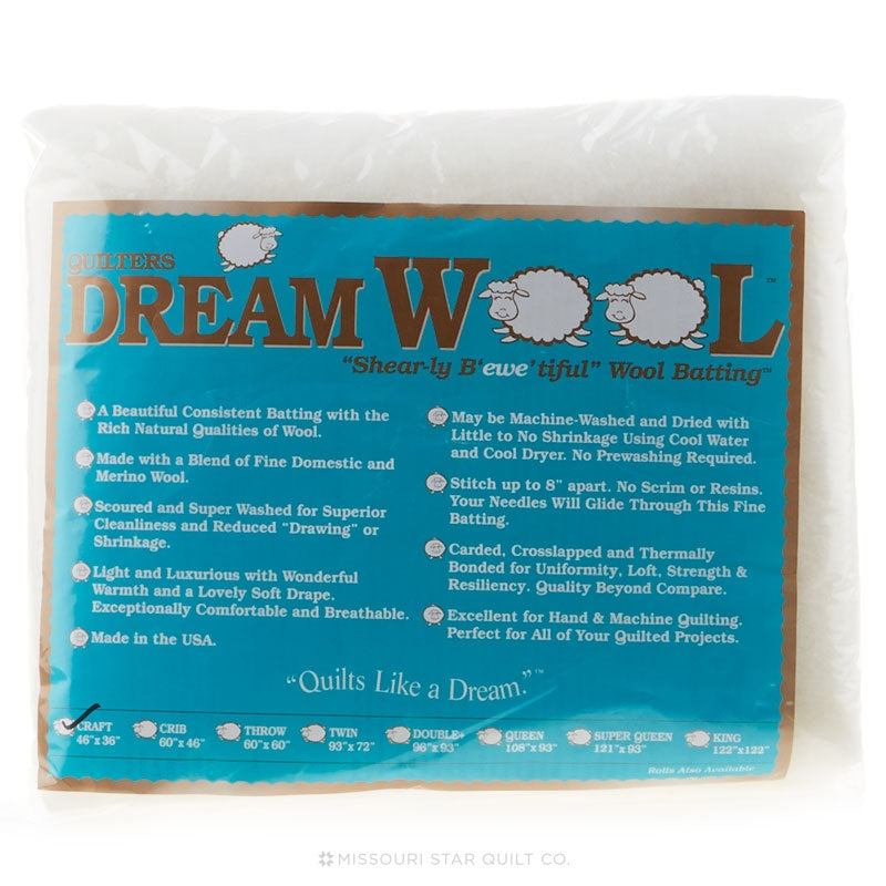 Batting, Quilter's Dream Wool - TWIN 93 X 72 – The Singer Featherweight  Shop