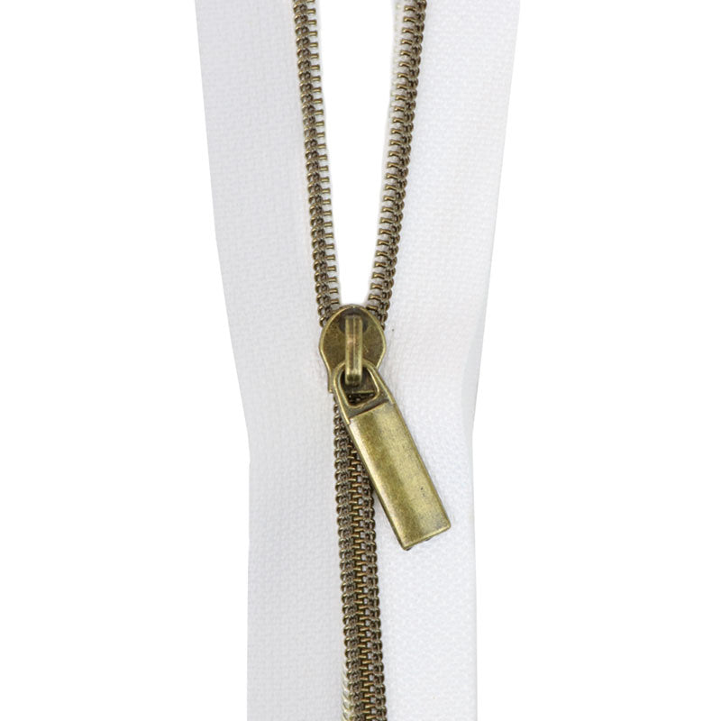 Sallie Tomato Zipper By The Yard #5 - Beige Tape / Rose Gold Pulls -  026404940605