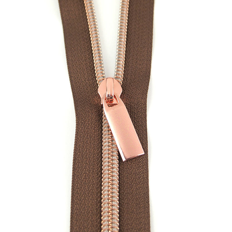5 Brown Nylon Zipper Tapes - 3 Yards - So You Need Hardware