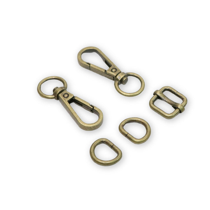 Flip Lock Bag Hardware - 3.1cm x 1.7cm - Antique Brass