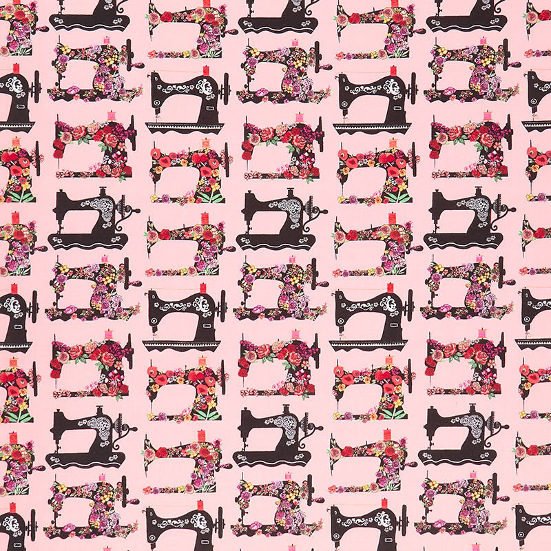 Pink Ribbon - Pink Floral Pink Yardage