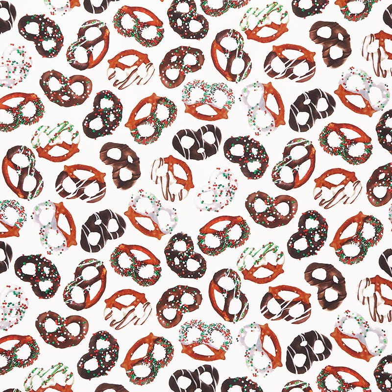 Chocolicious - Chocolate Cherries Black Digitally Printed Yardage