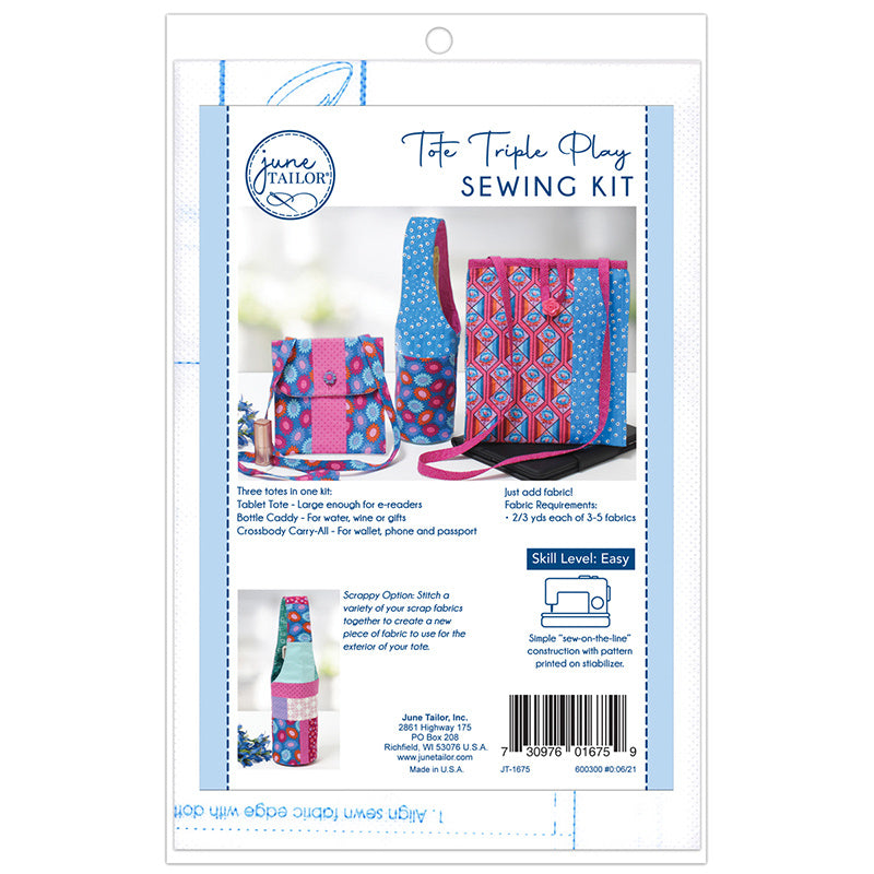 June Tailor Inc Grab 'n Go Tote Zippity Do Done Pink Pattern