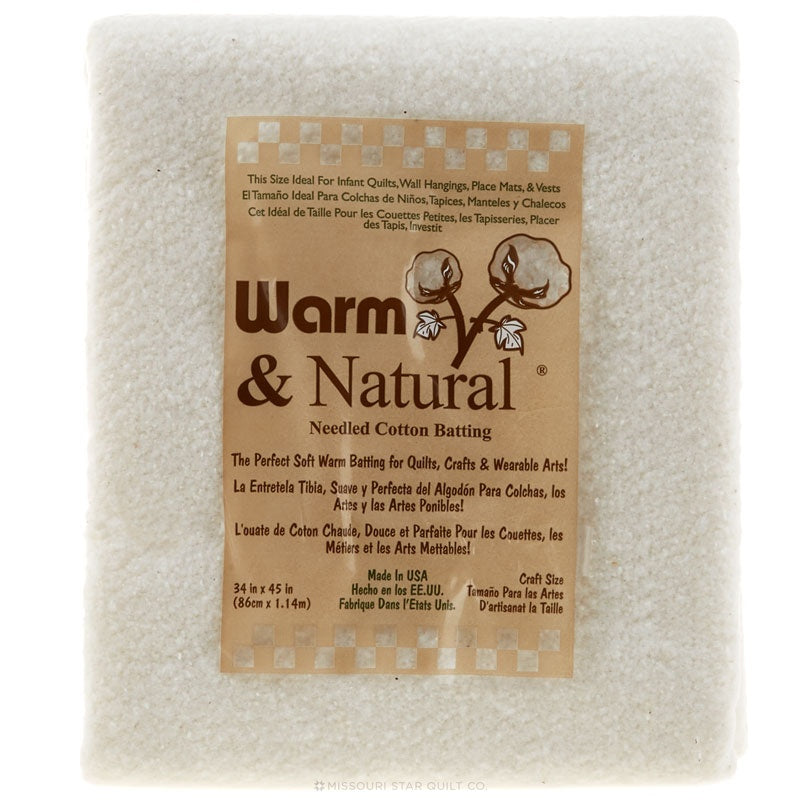 Warm & Natural Cotton Batting Queen Size