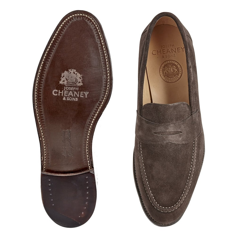 cheaney suede loafers