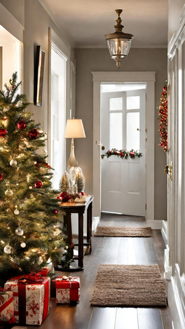 Welcoming Home Decor Hallway Christmas