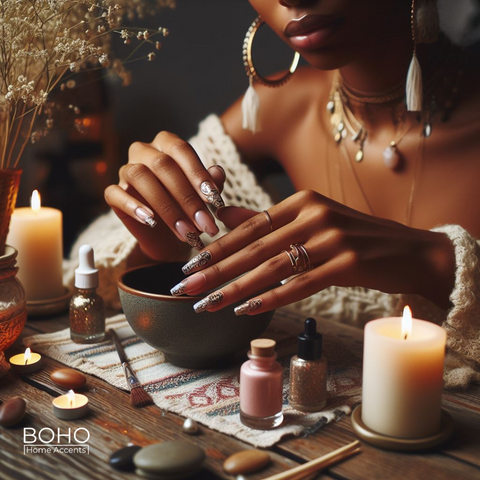Boho Home Accents at home nail care
