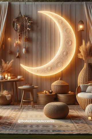 Illuminated Moon, enhancing the energy of moon rituals in home decor.