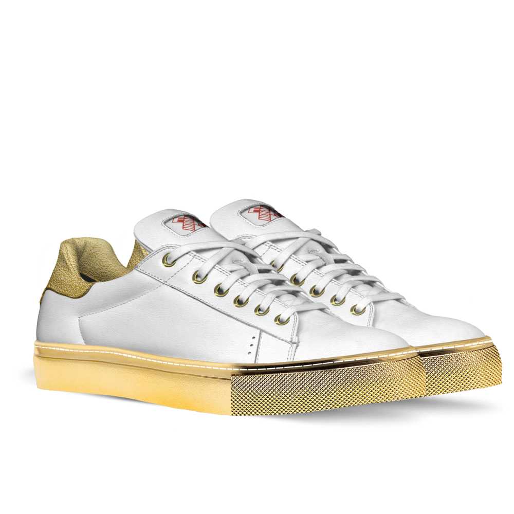 mens white and gold trainers