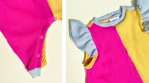 AU Baby apparel upcycled cashmere collection for kids. Sustainable kidswear made in the USA.