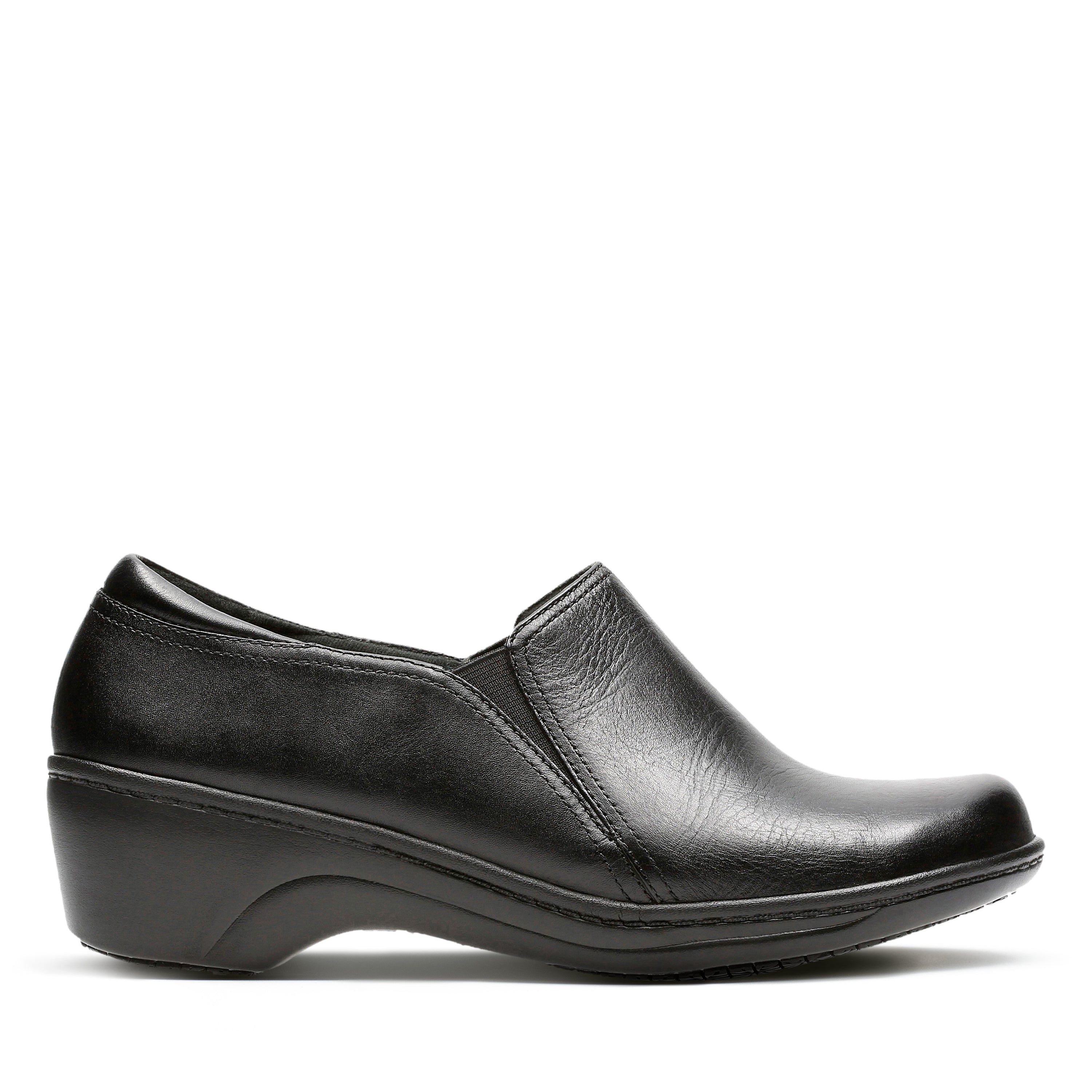 clarks grasp chime black patent