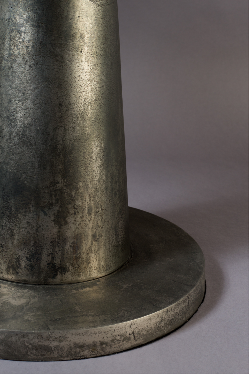 Assimileren Monografie Verdragen Round Silver Pedestal End Table | Dutchbone Brute | Dutch Furniture –  DUTCHFURNITURE.COM