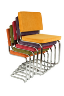 Green Rib Upholstered Dining Chairs (2) | Zuiver Ridge Kink | DutchFurniture.com