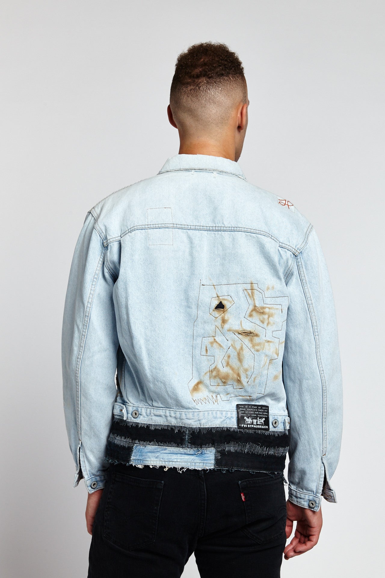 FIRE COTTON LARGE DENIM JACKETS IN LIGHT BLUE - MUNDANE CLOTHING