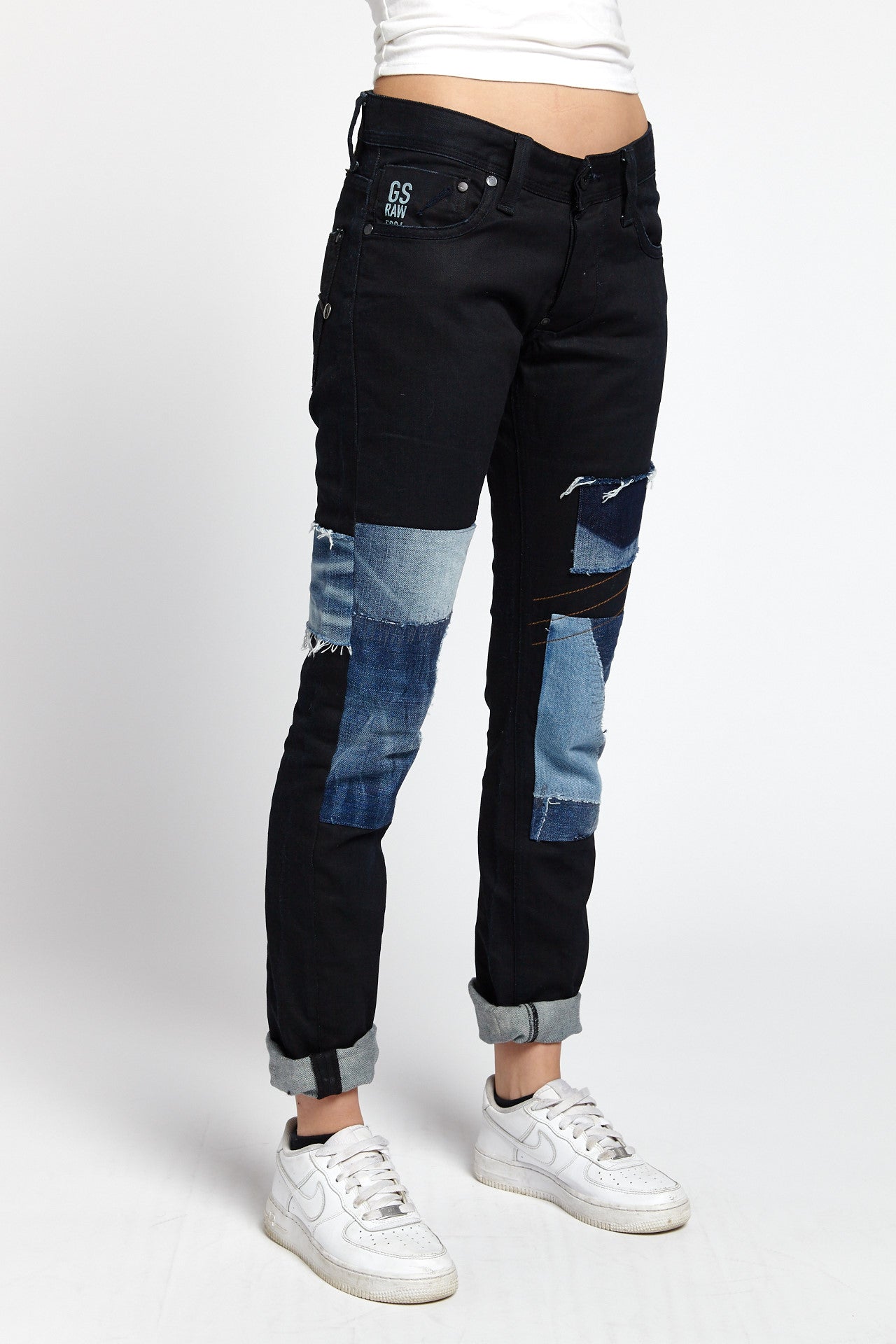 g star patchwork jeans