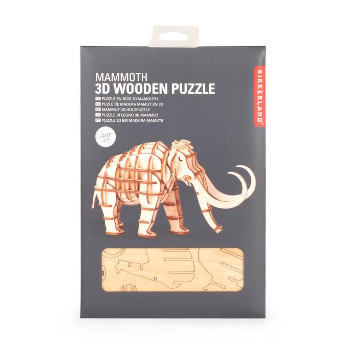 Kikkerland Wooden Puzzle 3D Mammoth