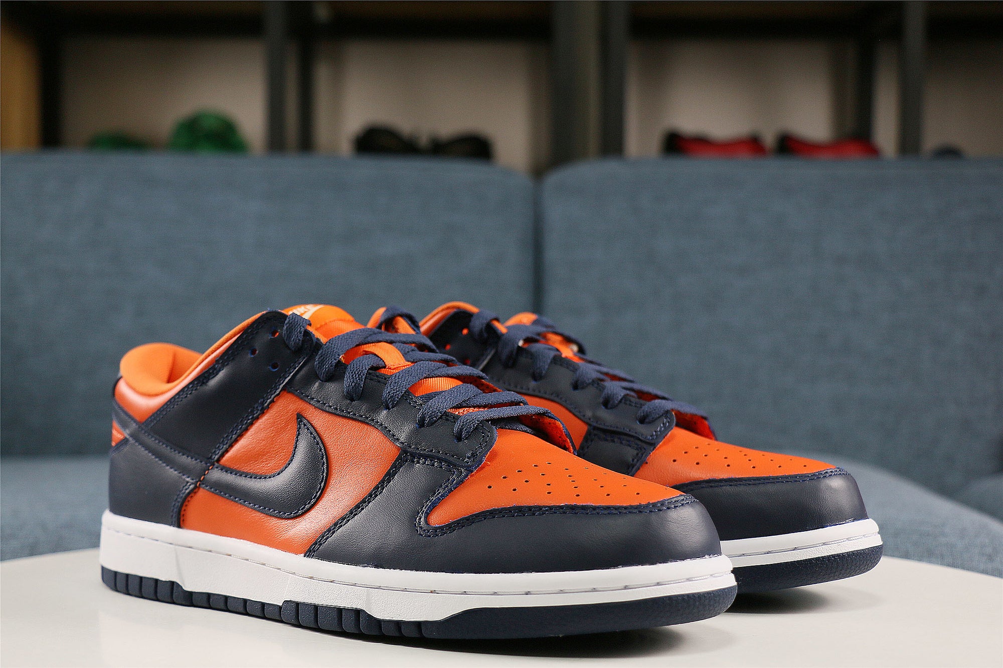 nike dunk low university orange marine