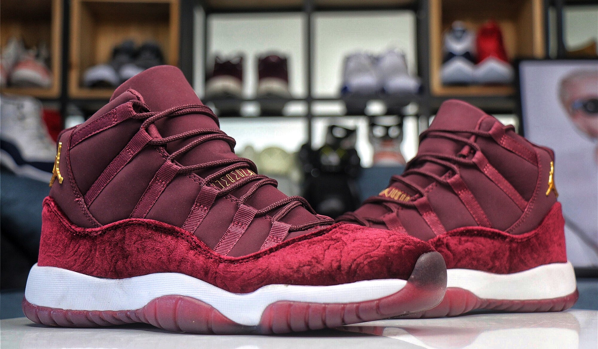 nike air jordan 11 retro gs night maroon velvet heiress