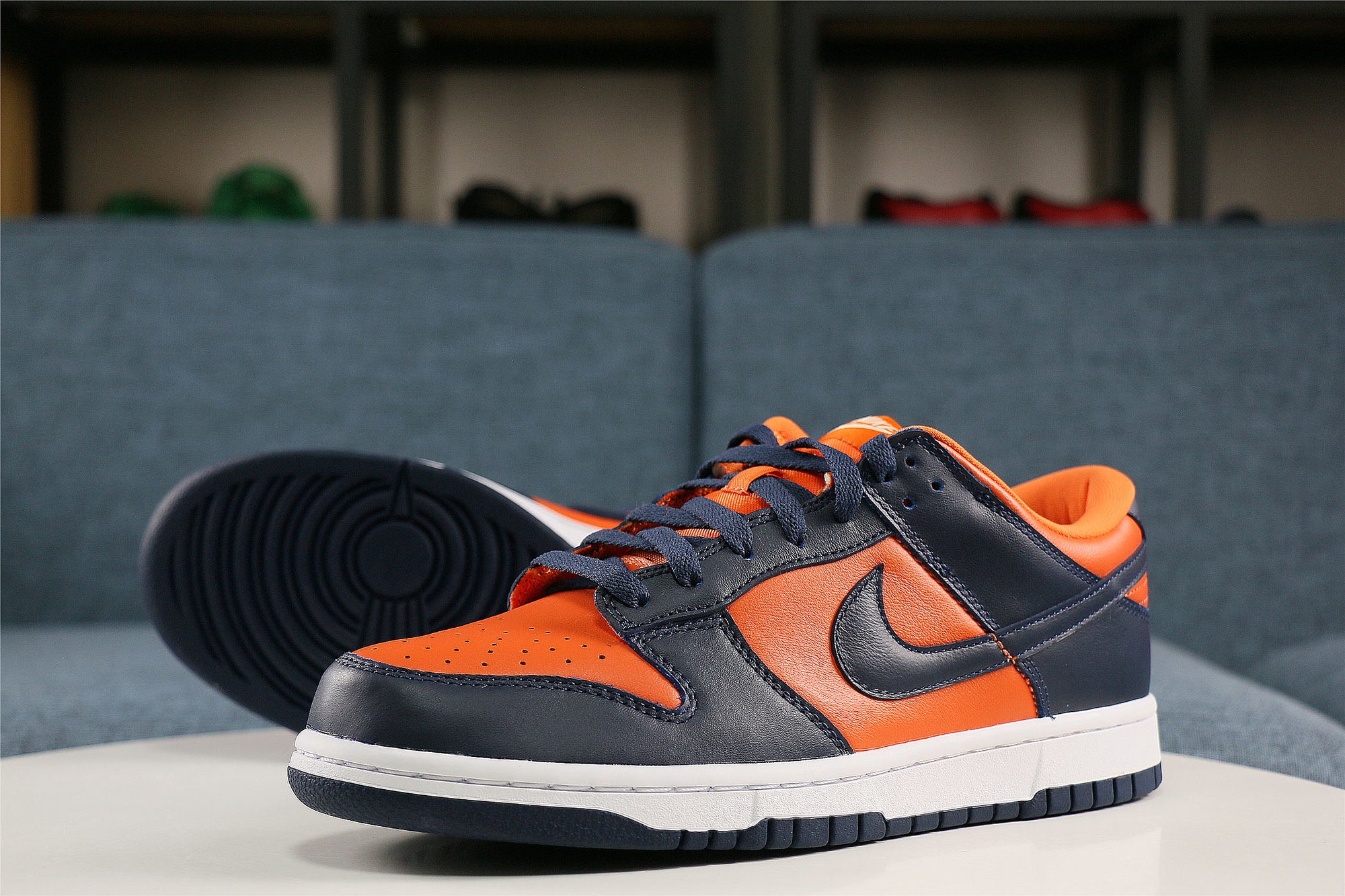 nike dunk low university orange marine