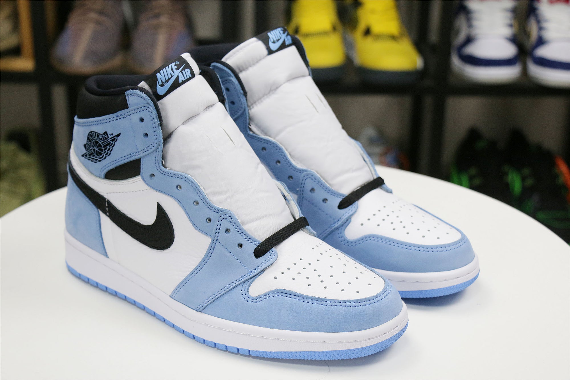 nike retro high tops blue