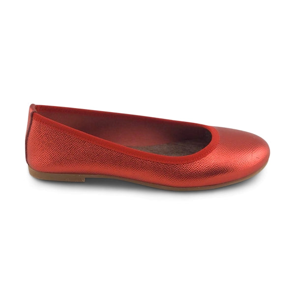 Flat shoes in red leather – Otisopse