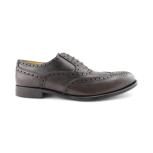 dark brown leather Oxford shoes