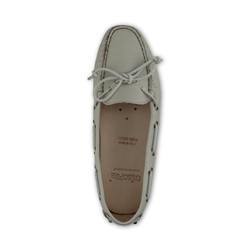 Cream-colored driving shoes