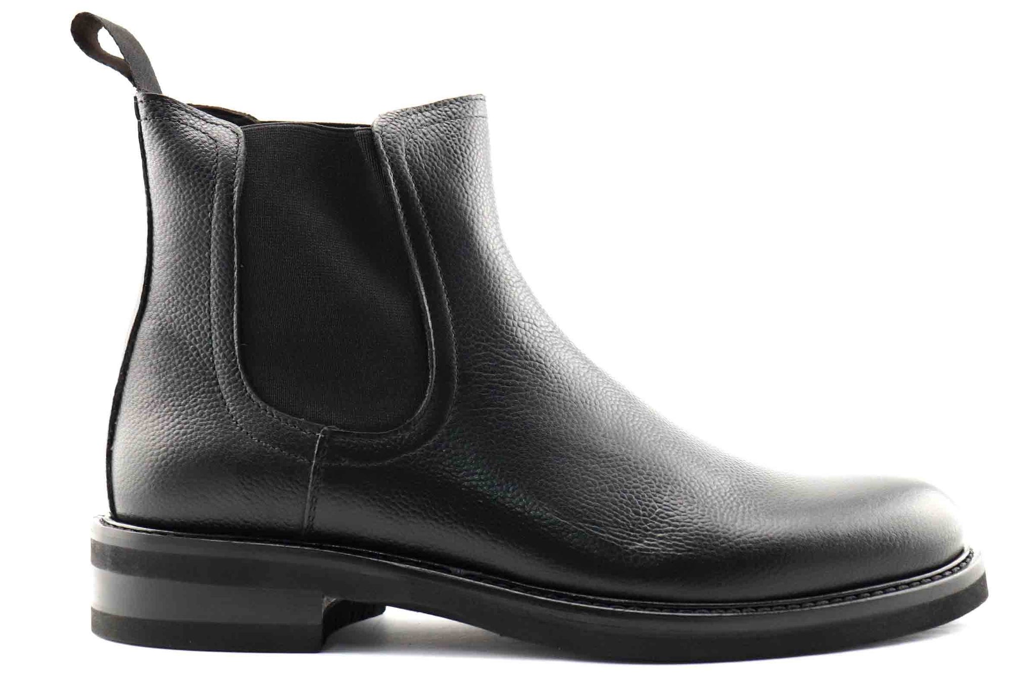 vibram black leather boots