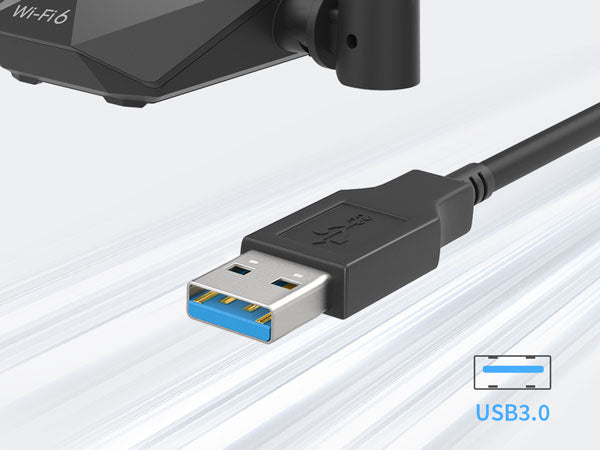 1800Mbps Linux Compatible WiFi 6 USB Adapter Comes with USB 3.0 Port 10 Times Faster Than USB2.0