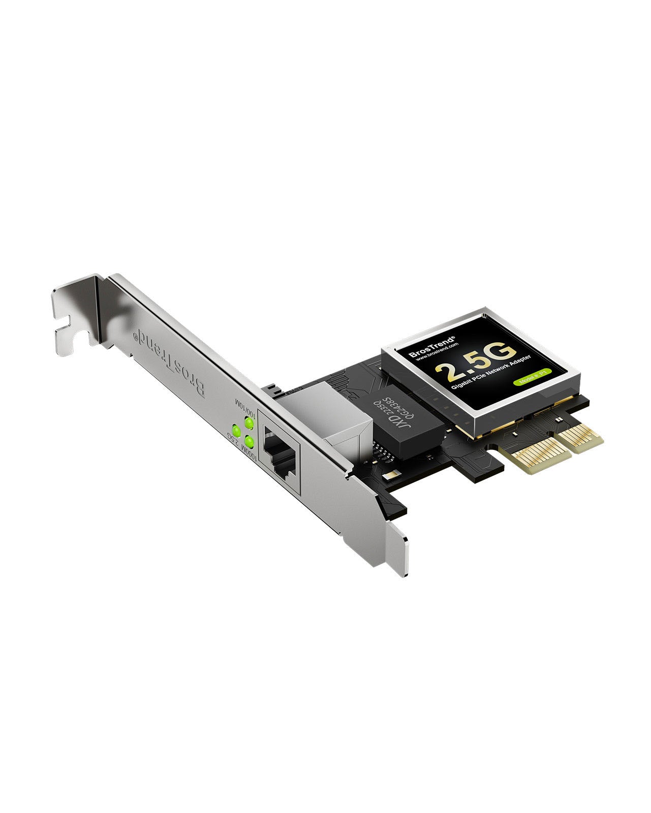 BrosTrend 2.5GB PCIe Network Card Nic PCI Express Network Adapter for Desktop PC