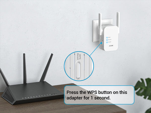 WPS Installation Guide Step 2 Press WPS Button on the WiFi to Ethernet Adapter