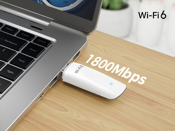 Clé Wifi 6 USB 3.0 802.11AX, Dongle Wi-Fi 5Ghz, 1800Mbps, Double Bande,  2.4/5Ghz